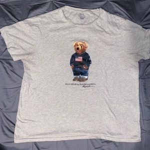 Preworn Ralph Lauren Polo bear Flag T Shirt RL USA